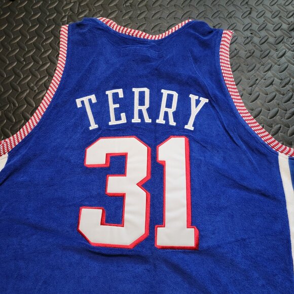 Atlanta Hawks Jason Terry Reebok Hardwood Classics Throwback D'funkd Blue Jersey - Picture 10 of 10